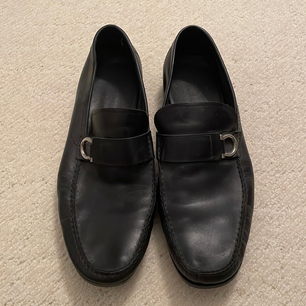 Men’s Salvatore Ferragamo black loafers size 13EE